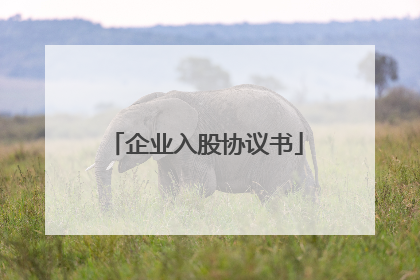 企业入股协议书