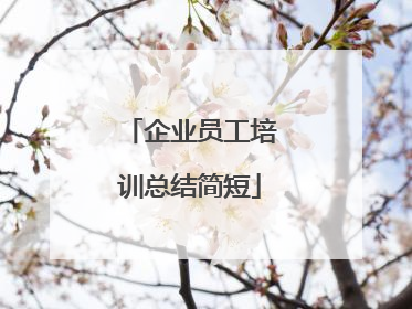 企业员工培训总结简短