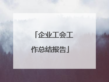 企业工会工作总结报告