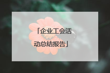 企业工会活动总结报告