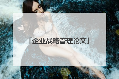 企业战略管理论文