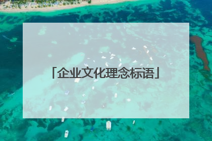 企业文化理念标语
