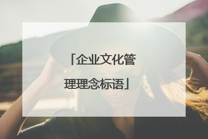 企业文化管理理念标语