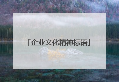 企业文化精神标语
