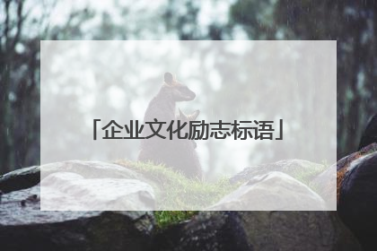企业文化励志标语