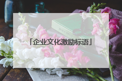 企业文化激励标语