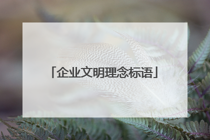 企业文明理念标语