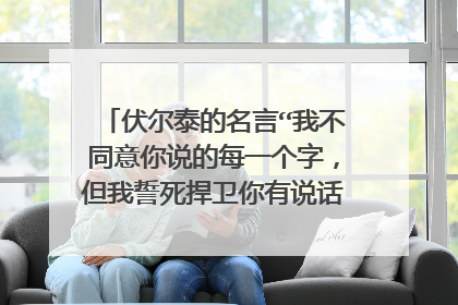 伏尔泰的名言“我不同意你说的每一个字,但我誓死捍卫你有说话的权利”这一句出自他的那部作品?