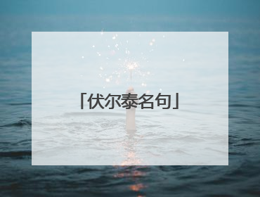 伏尔泰名句
