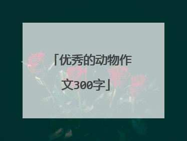 优秀的动物作文300字