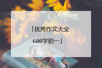 优秀作文大全600字初一