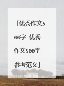 优秀作文500字 优秀作文500字参考范文