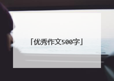 优秀作文500字