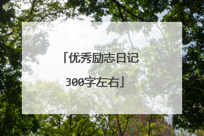 优秀励志日记300字左右