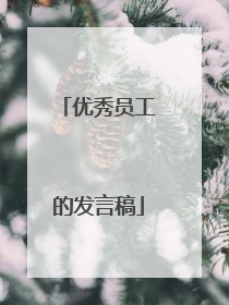 优秀员工的发言稿