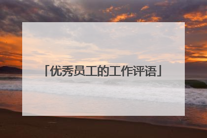 优秀员工的工作评语