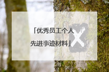 优秀员工个人先进事迹材料