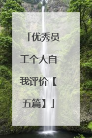 优秀员工个人自我评价【五篇】