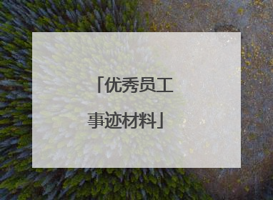 优秀员工事迹材料