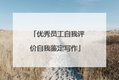 优秀员工自我评价自我鉴定写作