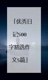 优秀日记500字精选作文5篇