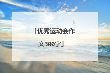 优秀运动会作文300字