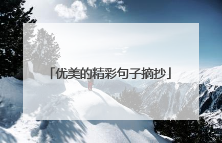 优美的精彩句子摘抄