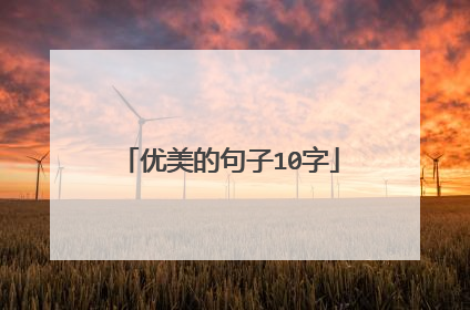 优美的句子10字