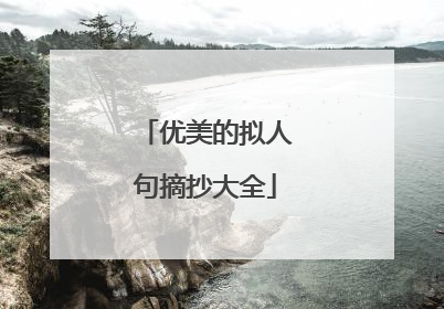 优美的拟人句摘抄大全