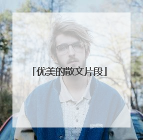优美的散文片段