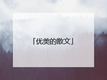 优美的散文