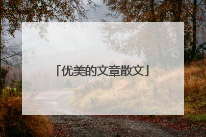 优美的文章散文