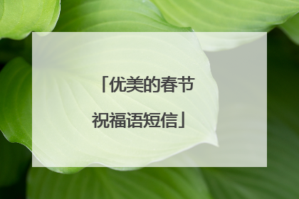 优美的春节祝福语短信