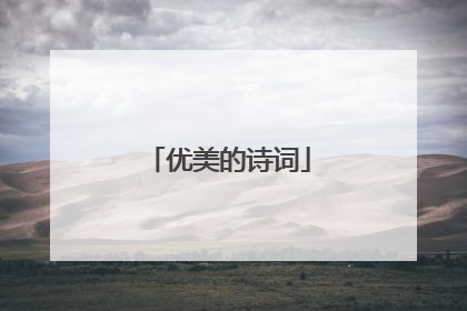 优美的诗词