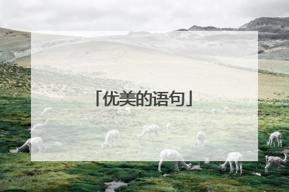 优美的语句