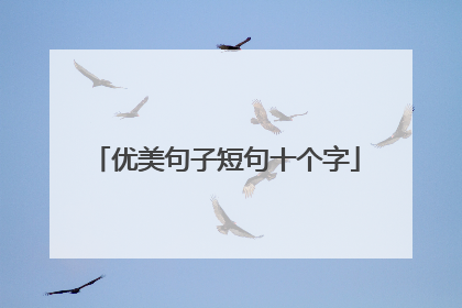 优美句子短句十个字