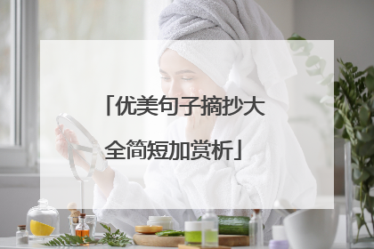 优美句子摘抄大全简短加赏析