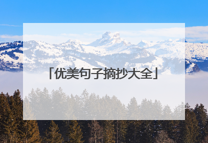 优美句子摘抄大全