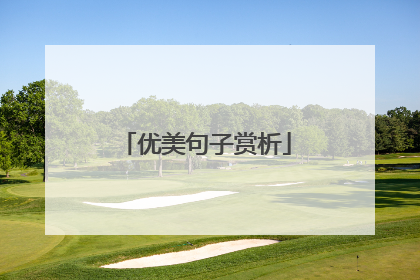 优美句子赏析