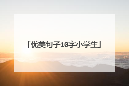 优美句子10字小学生