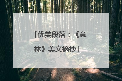 优美段落:《意林》美文摘抄