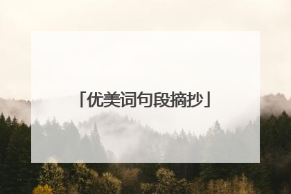 优美词句段摘抄