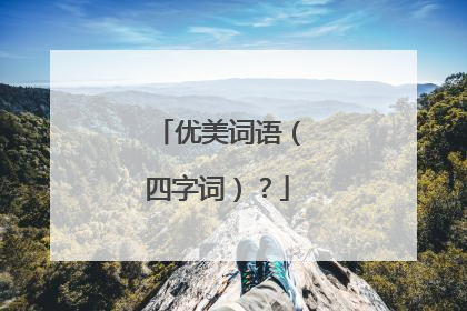 优美词语(四字词)?