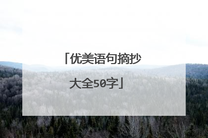优美语句摘抄大全50字