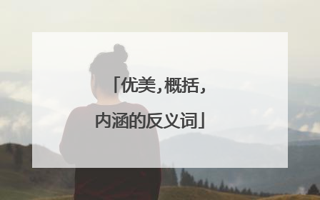 优美,概括,内涵的反义词