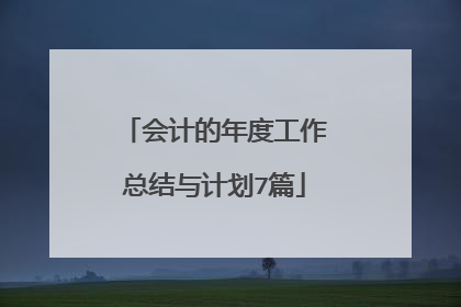 会计的年度工作总结与计划7篇