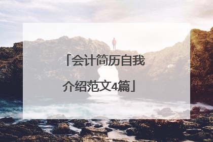 会计简历自我介绍范文4篇