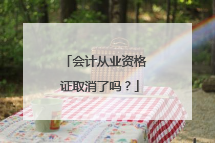 会计从业资格证取消了吗？