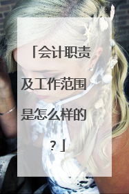 会计职责及工作范围是怎么样的?