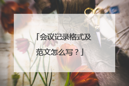 会议记录格式及范文怎么写?
